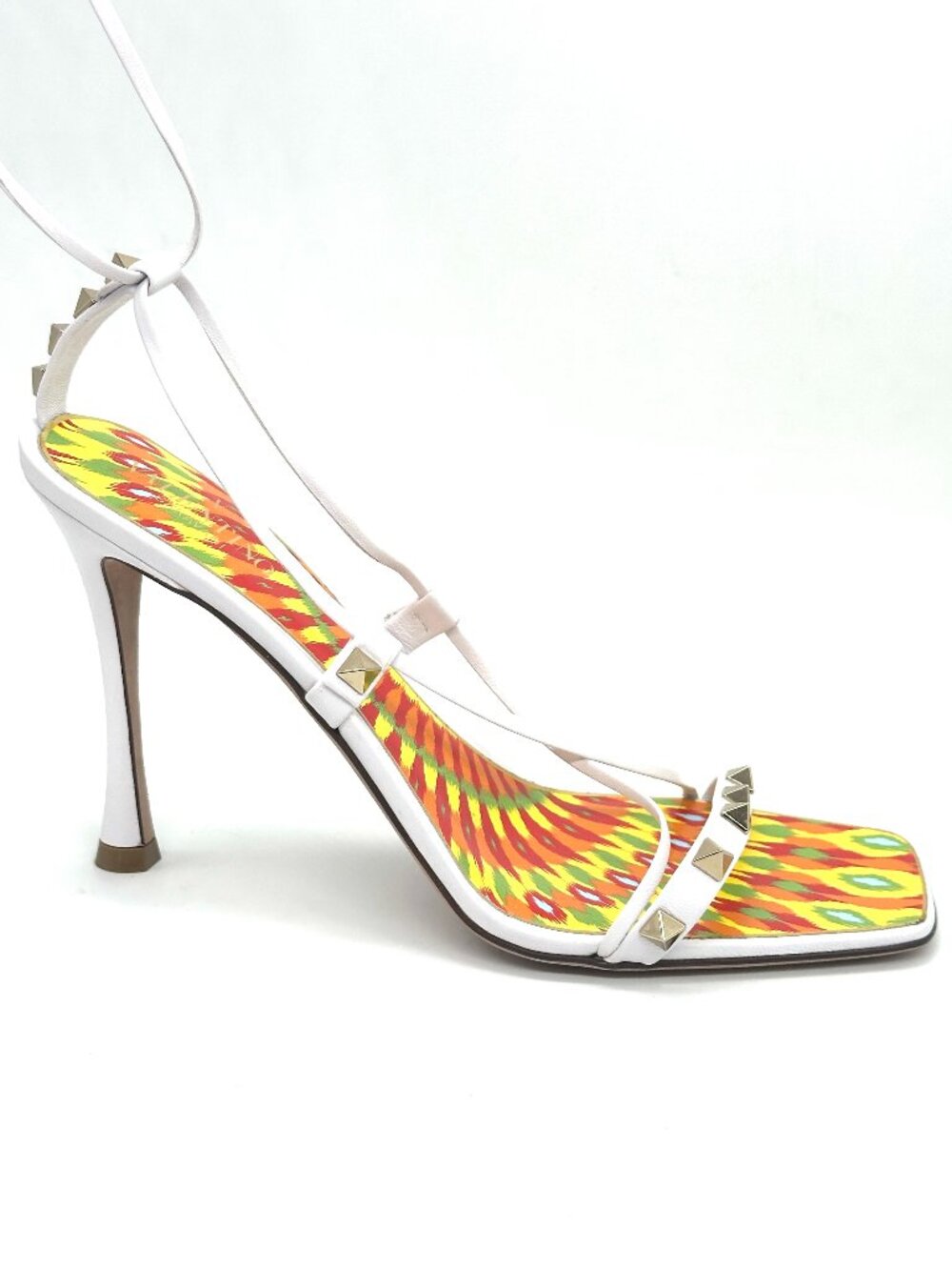Valentino Rockstud Strap Lace Up Tie Wrap Gladiator Sandals Heels Shoes